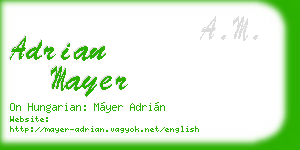 adrian mayer business card